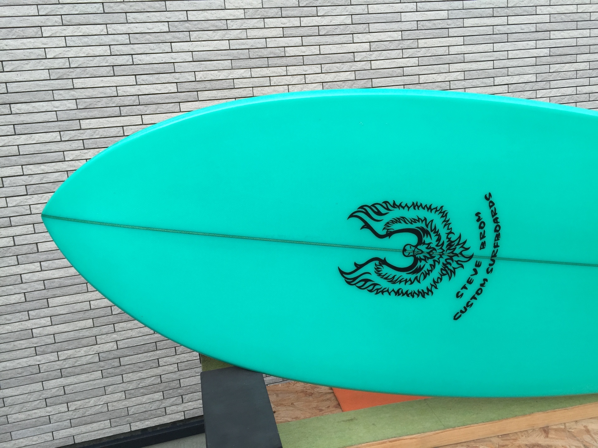 STEVE BROM Fish Sea foam green 5'11 アブストラクト: Used 