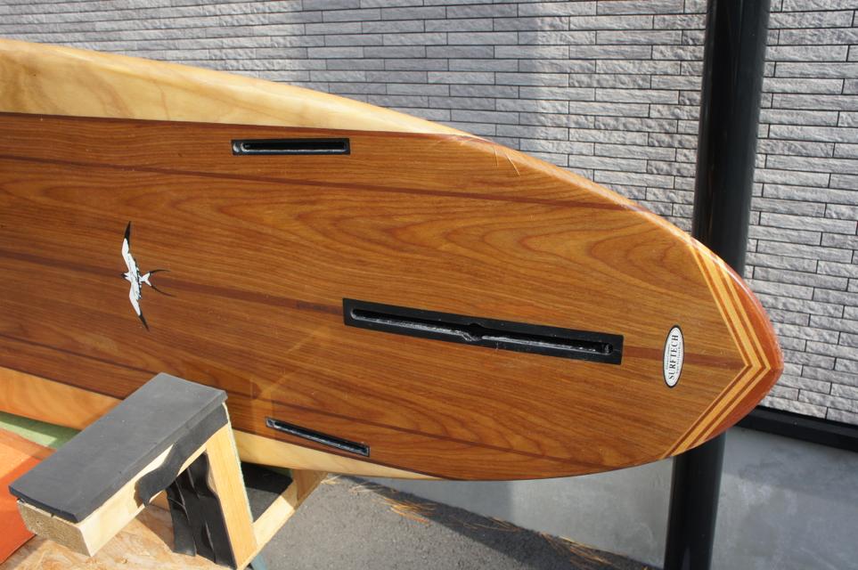 中古 HAWAIIAN PRO DESIGN DTー２ サーフテック ウッドバージョン 9'2